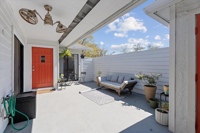 view of patio with fence