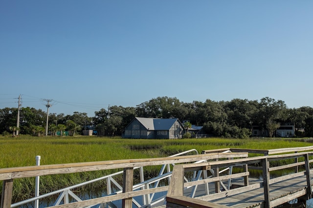 view of dock area