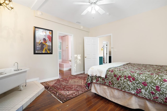 7 Cincinnati Ave, Saint Augustine, FL 32084 - bedroom featuring hardwood / wood-style flooring and ceiling fan