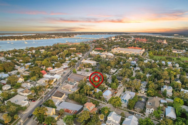 7 Cincinnati Ave, Saint Augustine, FL 32084 - aerial view at dusk of a water view and a residential view
