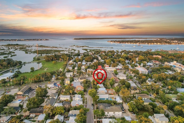 7 Cincinnati Ave, Saint Augustine, FL 32084 - aerial overview of property's location featuring a nearby body of water and nearby suburban area