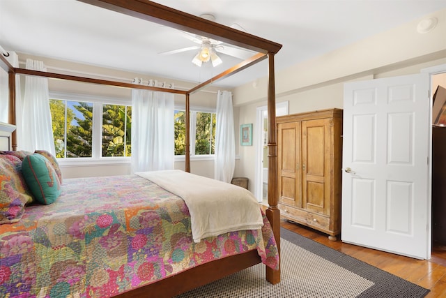 7 Cincinnati Ave, Saint Augustine, FL 32084 - bedroom featuring wood finished floors and a ceiling fan