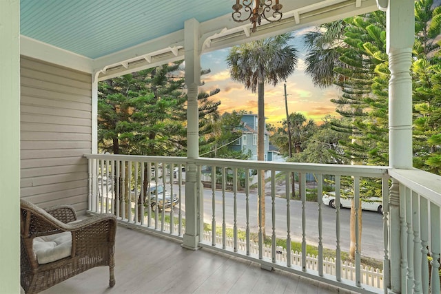 7 Cincinnati Ave, Saint Augustine, FL 32084 - view of balcony at dusk