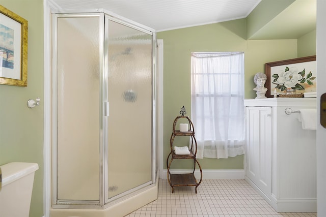 7 Cincinnati Ave, Saint Augustine, FL 32084 - full bathroom with a shower stall and tile patterned flooring