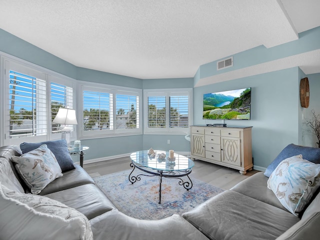 850 A1A Beach Blvd Unit 74, Saint Augustine Beach, FL 32080 - living area featuring light wood-style flooring and a textured ceiling
