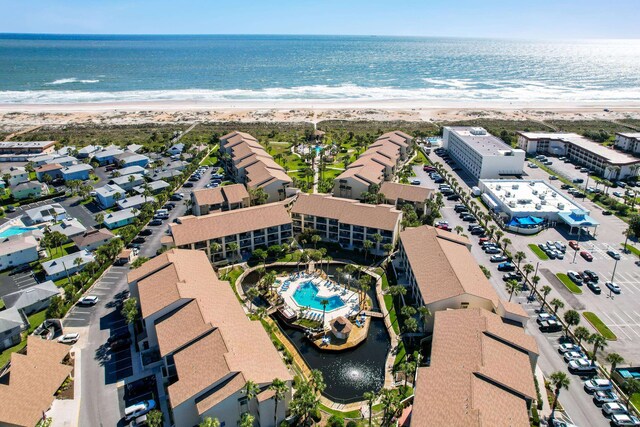 850 A1A Beach Blvd Unit 74, Saint Augustine Beach, FL 32080 - drone / aerial view of a pool area and expansive coastline