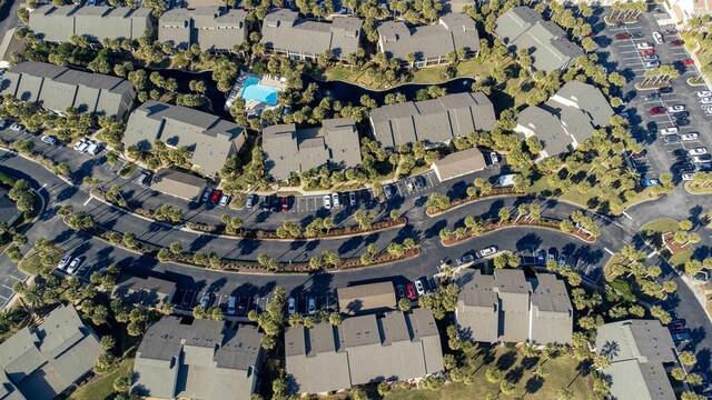 aerial view featuring a residential view