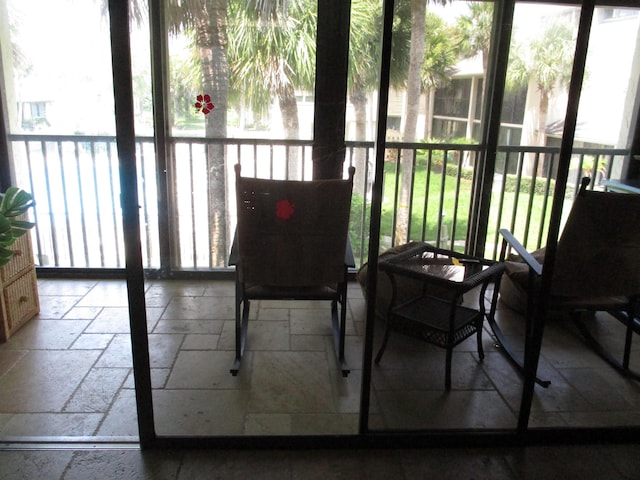 view of sunroom