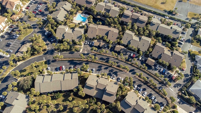 aerial view featuring a residential view