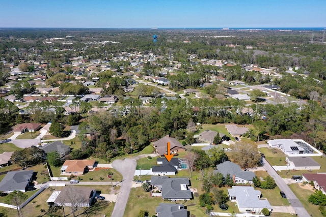 aerial view featuring a residential view