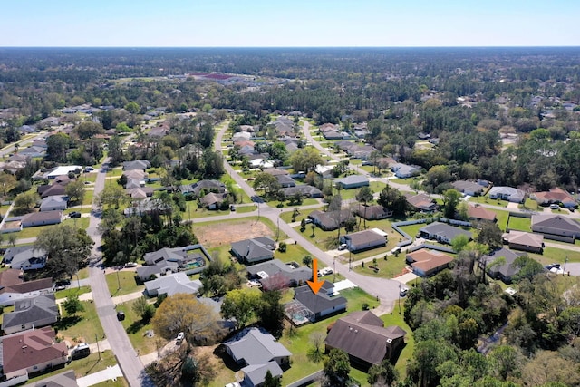 aerial view featuring a residential view