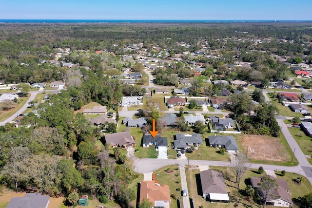 drone / aerial view with a residential view