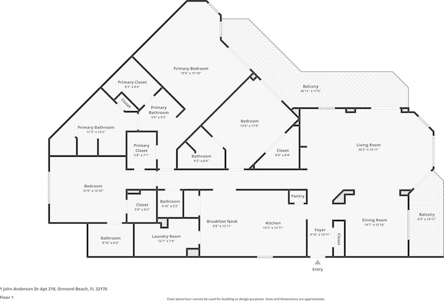 1 John Anderson Dr Unit 218, Ormond Beach, FL 32176 - property floor plan