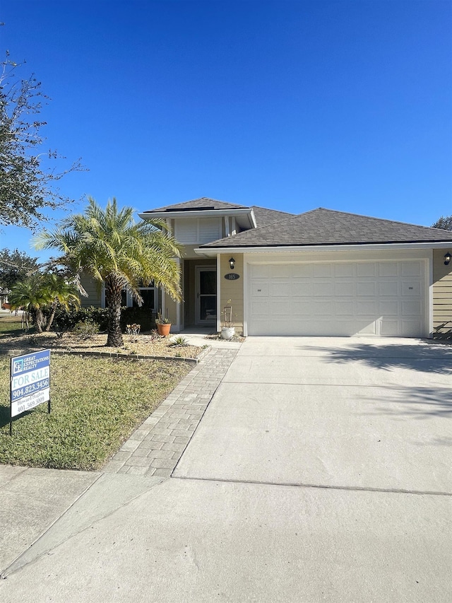 view of front of house featuring a garage