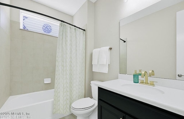 2790 Las Calinas Blvd, Saint Augustine, FL 32095 - bathroom with vanity and shower / tub combo with curtain