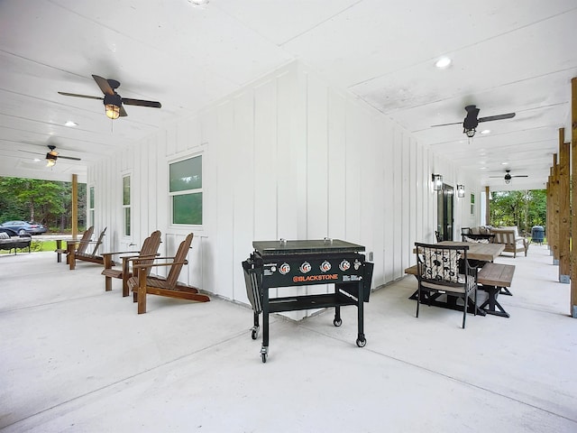 8975 Reid Packing House Rd, Hastings, FL 32145 - view of patio / terrace featuring ceiling fan and outdoor dining space