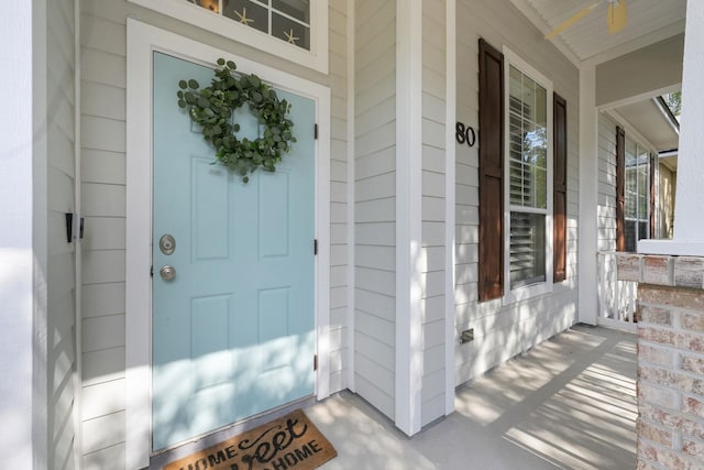 view of doorway to property