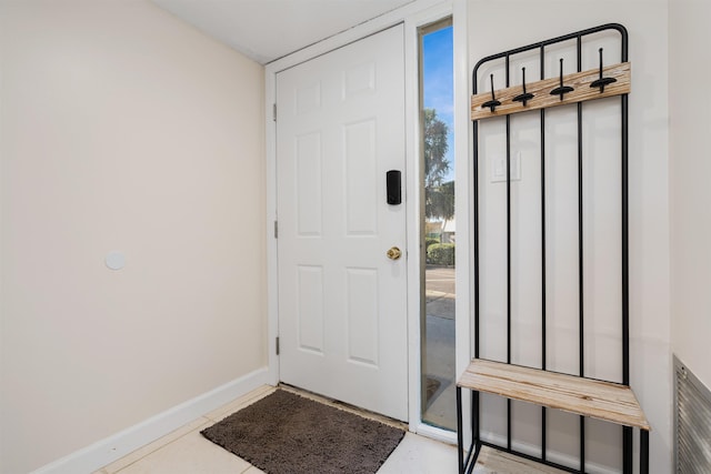 foyer entrance featuring expansive windows