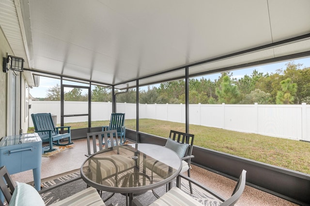 view of sunroom