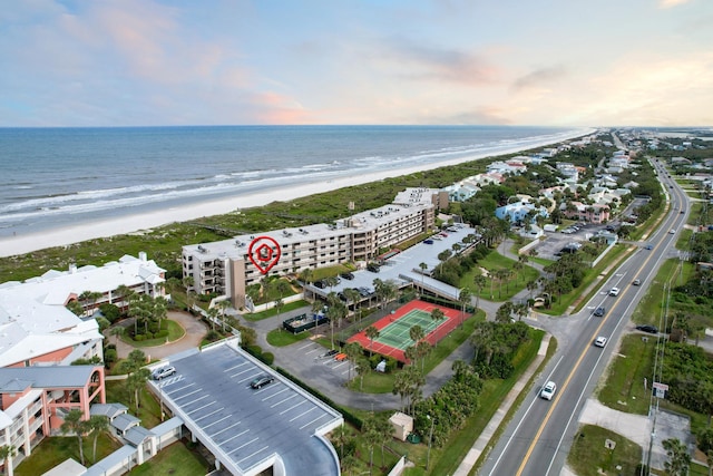 6240 A1A S Unit 103, Saint Augustine, FL 32080 - drone / aerial view featuring a beach view and a water view