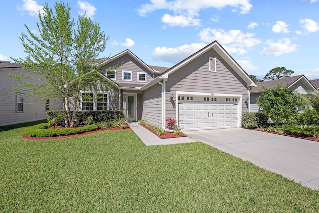 249 La Mancha Dr, Saint Augustine, FL 32086 - traditional-style home featuring a front yard, concrete driveway, and a garage