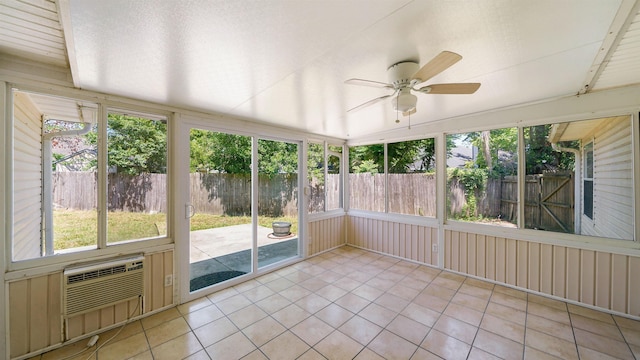 2169 Saint Martins Dr, Jacksonville, FL 32246 - unfurnished sunroom with a ceiling fan and plenty of natural light
