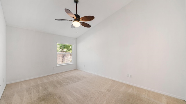 2169 Saint Martins Dr, Jacksonville, FL 32246 - empty room featuring lofted ceiling, carpet floors, and a ceiling fan