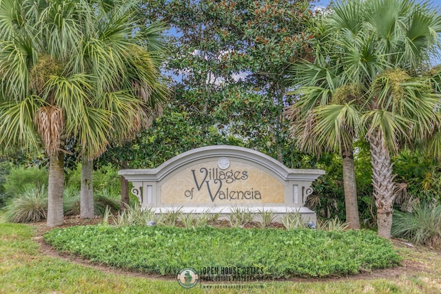 view of community sign