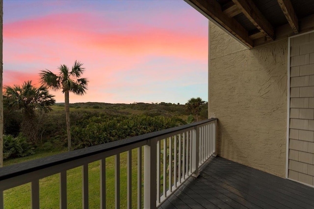 3385 Coastal Hwy Unit 23, Saint Augustine, FL 32084 - view of balcony at dusk