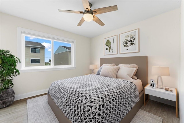 3385 Coastal Hwy Unit 23, Saint Augustine, FL 32084 - bedroom featuring wood finished floors and ceiling fan