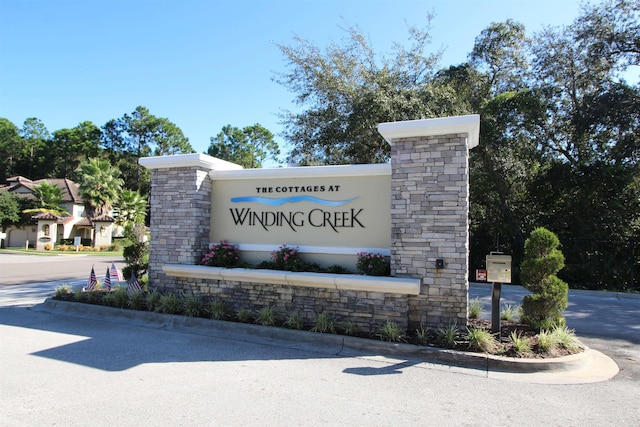 view of community sign