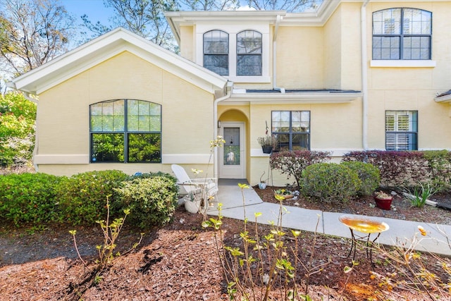 view of front of home featuring stucco siding