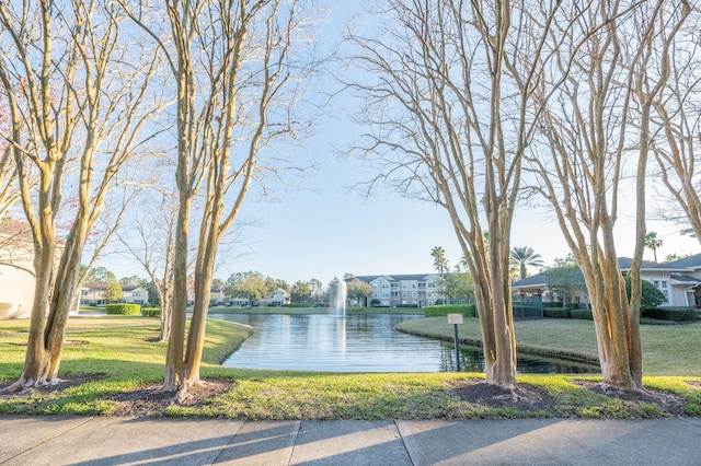 property view of water with a residential view