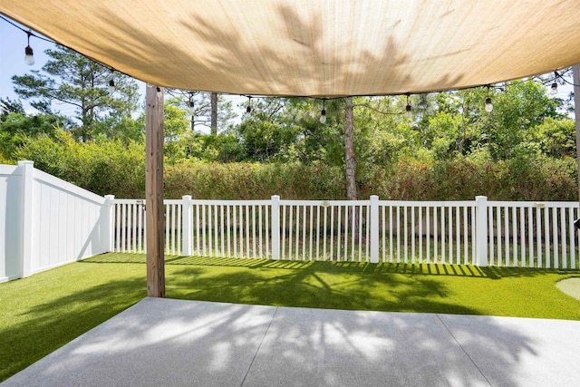 view of patio / terrace featuring a fenced backyard