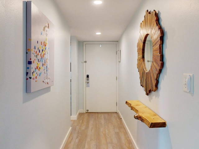 301 Premier Vista Way, Saint Augustine, FL 32080 - hall with recessed lighting, baseboards, and light wood-type flooring