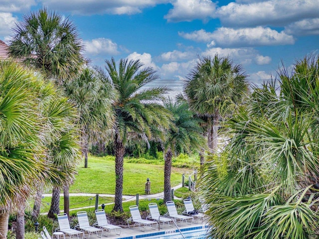 301 Premier Vista Way, Saint Augustine, FL 32080 - surrounding community featuring a patio area, a swimming pool, and a yard