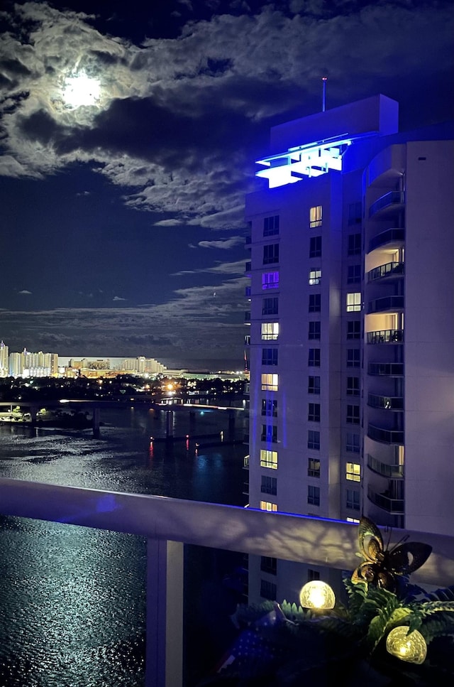 view of property with a water view