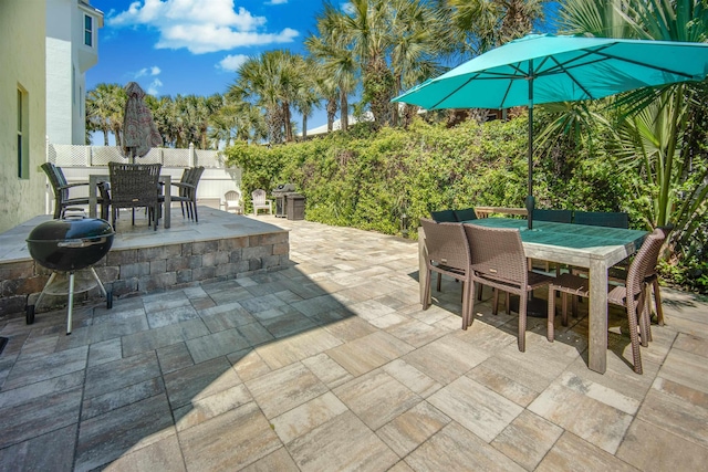 view of patio / terrace featuring grilling area