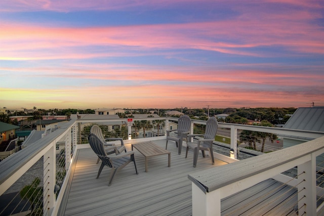 view of deck at dusk