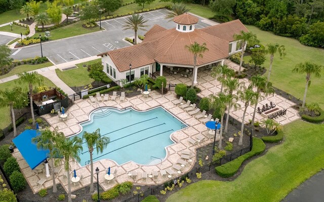 213 Pescado Dr, Saint Augustine, FL 32095 - view from above of property featuring a pool area