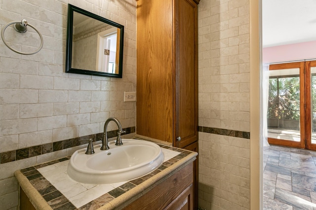 29 Hybiscus Ave, Saint Augustine, FL 32084 - bathroom with vanity and stone finish floors