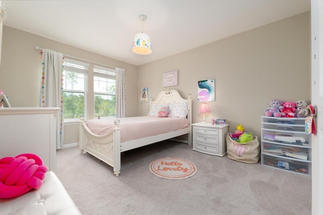 bedroom with carpet floors