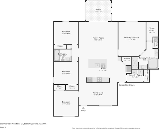295 Deerfield Meadows Cir, Saint Augustine, FL 32086 - view of room layout
