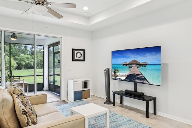 295 Deerfield Meadows Cir, Saint Augustine, FL 32086 - living room with ceiling fan and recessed lighting