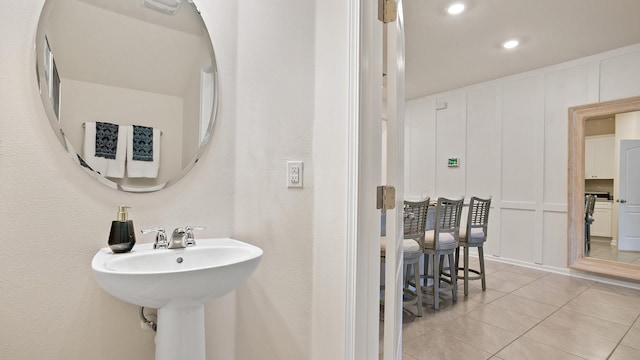 bathroom featuring tile patterned flooring