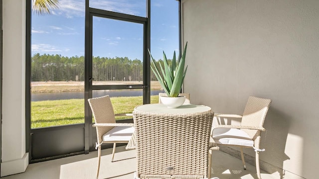 view of sunroom