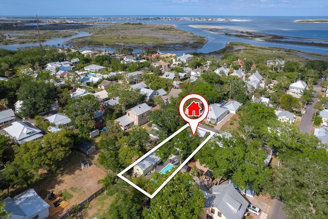 48 Osceola St, Saint Augustine, FL 32084 - drone / aerial view featuring a water view and a residential view