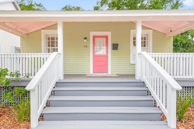48 Osceola St, Saint Augustine, FL 32084 - property entrance featuring a porch