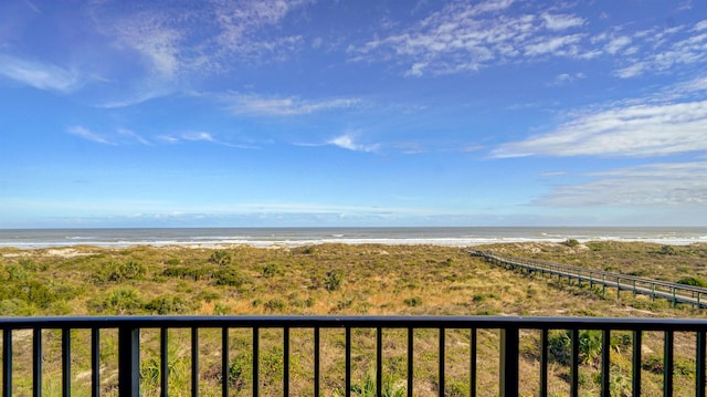 water view featuring a view of the beach