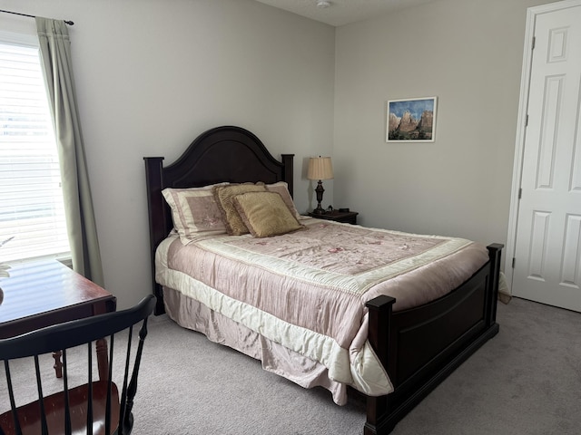 bedroom featuring carpet